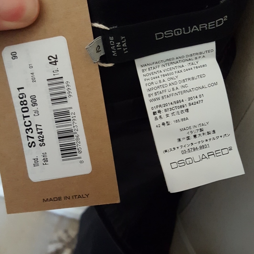 NWT DSquared2 Minimalist Black Sheath Dress 42 - Picture 8 of 8